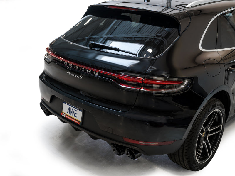 AWE Tuning 3015-43951 19-21 Porsche Macan 3.0T/2.9TT Touring Edition Catback Exhaust w/ Diamond Black Tips