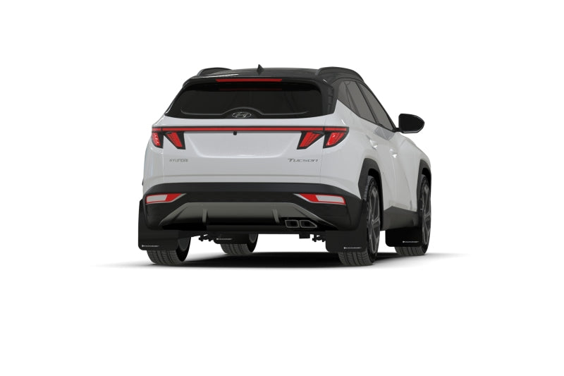 Rally Armor MF75-UR-BLK-WH 22-24 Hyundai Tucson Black UR Mud Flap w/White Logo