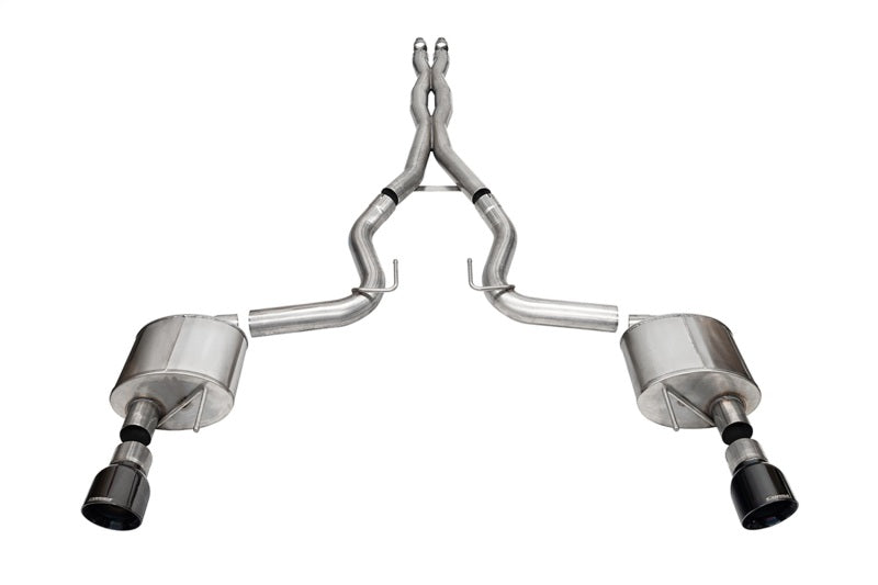 CORSA Performance 21250BLK Corsa 24+ Ford Mustang GT Xtreme Cat-Back Ex. Sys. 3.0in Dual Rear Exit w/4.5in Black PVD Pro Tips