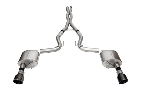 CORSA Performance 21250BLK Corsa 24+ Ford Mustang GT Xtreme Cat-Back Ex. Sys. 3.0in Dual Rear Exit w/4.5in Black PVD Pro Tips