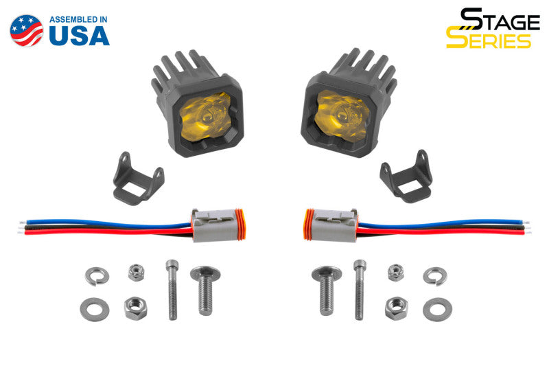Diode Dynamics DD6443P Stage Series C1 LED Pod Sport - Yellow Wide Standard ABL (Pair)