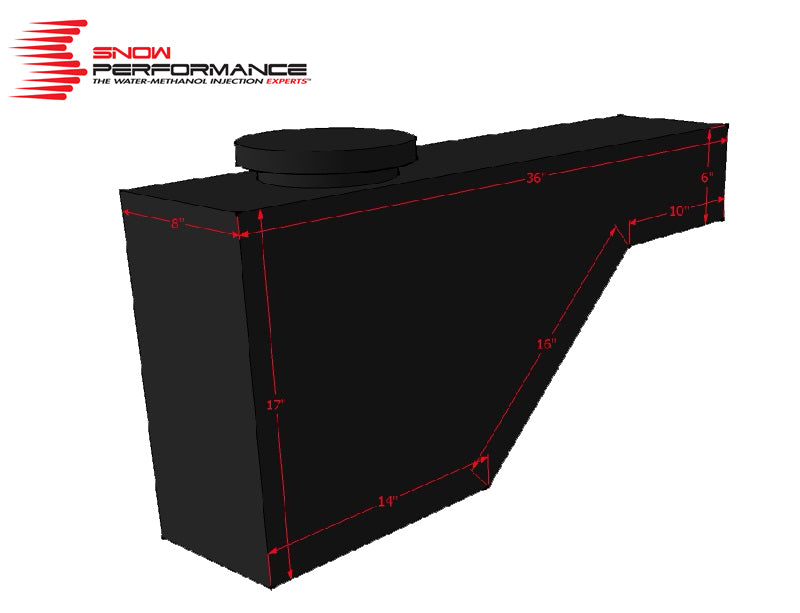 Snow Performance SNO-40015-BRD Water Tank Upgrade 10gal (w/Braided SS Line/Brackets/Solenoid/4AN Fittings)