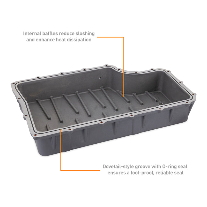 Mishimoto MMTP-F2D-11 2011+ Powerstroke 6R140 Transmission Pan - Cast - GR