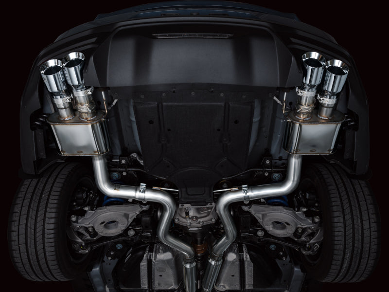 AWE Tuning 3025-42650 AWE 2024 Ford Mustang GT Fastback S650 RWD SwitchPath Catback Exhaust w/ Quad Chrome Silver Tips