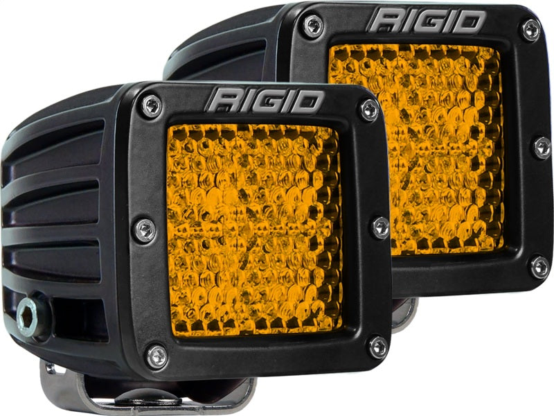 Rigid Industries 90151 D-Series - Diffused Rear Facing High/Low - Yellow - Pair