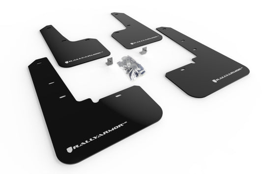 Rally Armor MF66-UR-BLK/WH 20-25 Subaru Outback Black UR Mud Flap w/White Logo