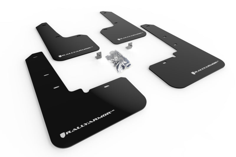 Rally Armor MF66-UR-BLK/WH 20-25 Subaru Outback Black UR Mud Flap w/White Logo