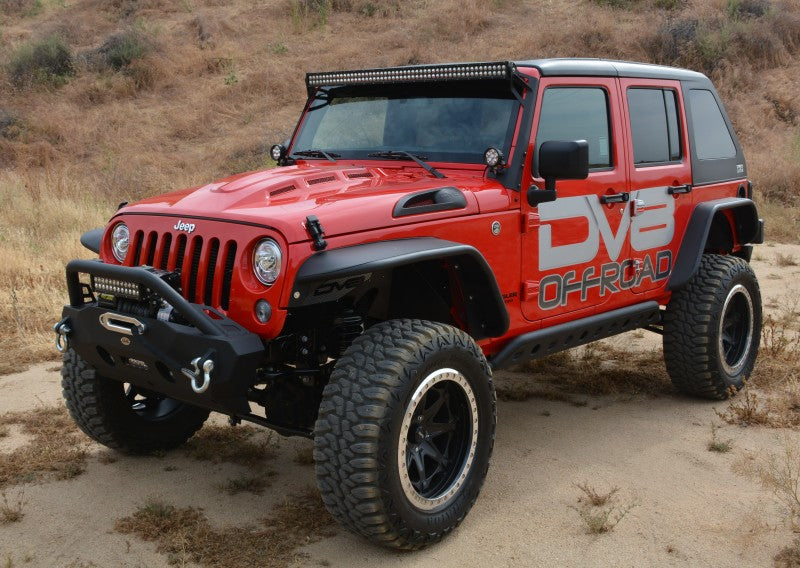 DV8 Offroad HDMB07-02 07-18 Jeep Wrangler JK Metal Heat Dispersion Hood - Primer Black