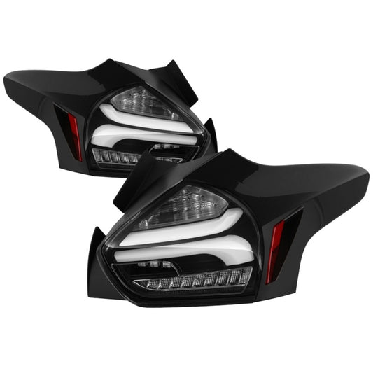 SPYDER 5085719 Spyder 15-17 Ford Focus Hatchback LED Tail Lights w/Indicator/Reverse - Black (ALT-YD-FF155D-LED-BK)