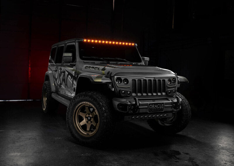 ORACLE Lighting 5917-023 Oracle Jeep Wrangler JL/Gladiator JT Integrated Windshield LED Light Bar System