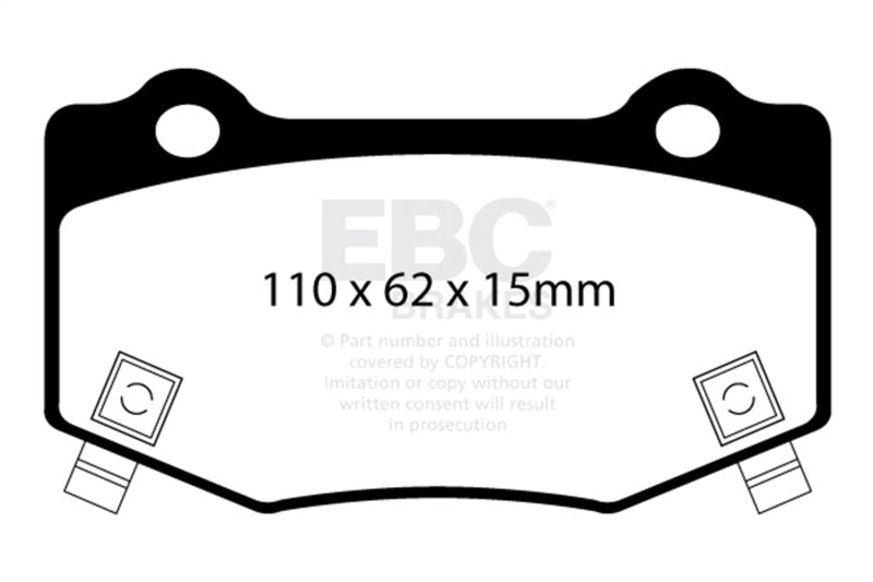EBC DP43023R 16+ Cadillac ATS-V 3.6 Twin Turbo Yellowstuff Rear Brake Pads
