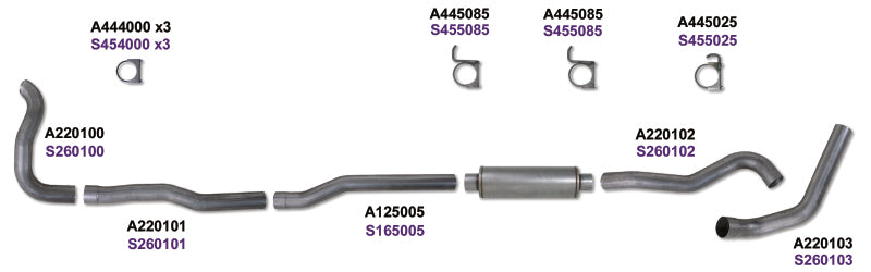 Diamond Eye Performance K4211S-RP Diamond Eye KIT 4in TB MRP SGL SS DDG4X4 89-93 Dodge 5.9L Cummins 2500/3500 No Muffler