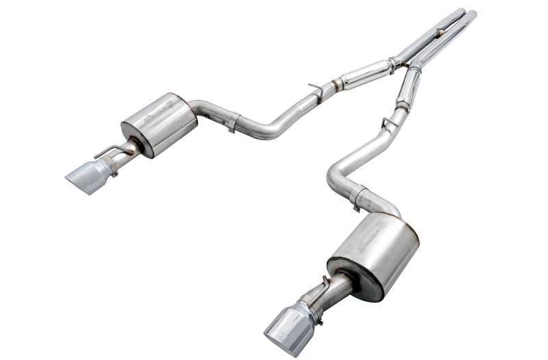 AWE Tuning 3020-32056 2015+ Dodge Charger 6.4L/6.2L SC Non-Resonated Touring Edition Exhaust - Silver Tips