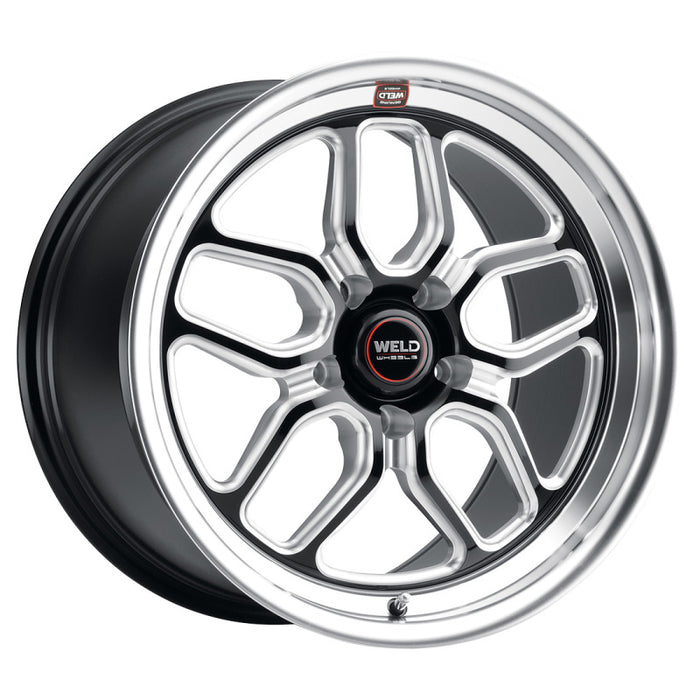 Weld S10788073450 S107 18X8 Laguna 5X127 ET00 BS4.50 Gloss Black MIL Dia 78.1