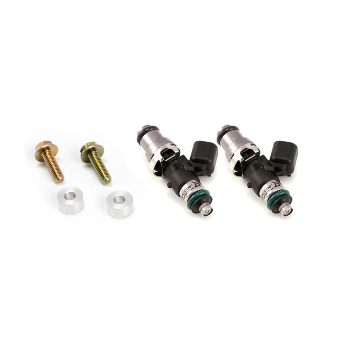 Injector Dynamics 1050.16.01.48.14.2 ID1050-XDS Fuel Injectors Polaris RZR 14mm Adapter Top w/ Connectors (Set of 2)