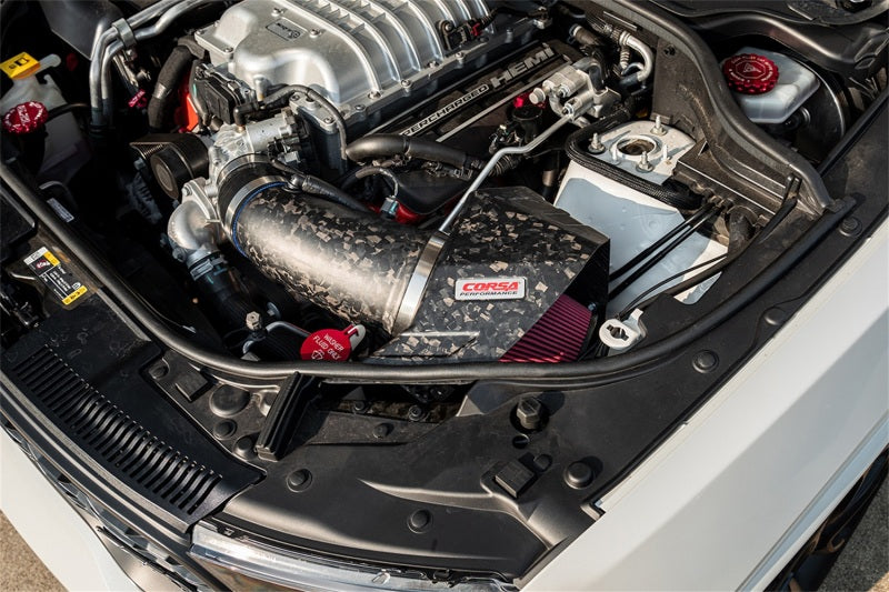 CORSA Performance 44011D-MF Corsa 2020-2025 Dodge Durango SRT Hellcat Carbon Fiber Air Intake w/ DryTech Forged CF - Black