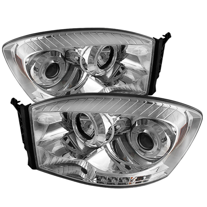 SPYDER 5010018 Spyder Dodge RAM 1500 06-08/RAM 2500 06-09 Projector Headlights LED Halo LED Chrm PRO-YD-DR06-HL-C