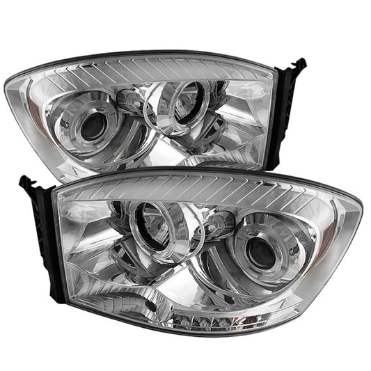 SPYDER 5010018 Spyder Dodge RAM 1500 06-08/RAM 2500 06-09 Projector Headlights LED Halo LED Chrm PRO-YD-DR06-HL-C
