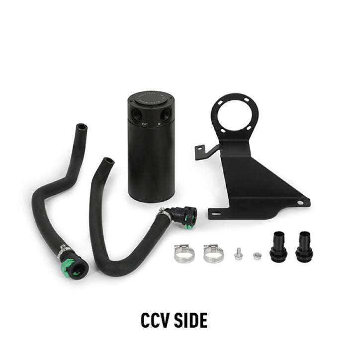 Mishimoto MMBCC-F35T-11SBE 11-14 Ford F-150 EcoBoost 3.5L Baffled Oil Catch Can Kit - Black