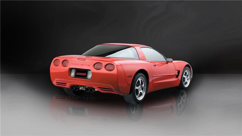 CORSA Performance 14961BLK Corsa 1997-2004 Chevrolet Corvette C5 Z06 5.7L V8 Black Xtreme Axle-Back Exhaust