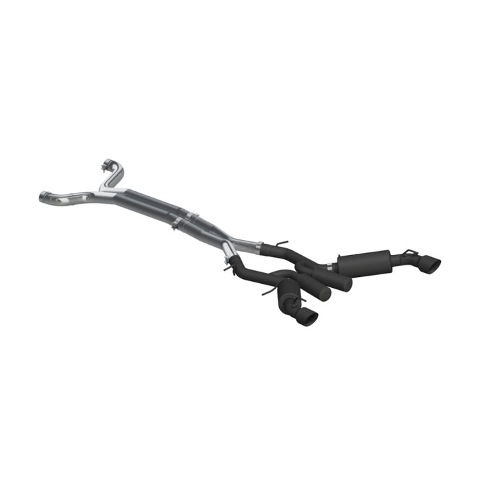 MBRP S7035BLK 16-19 Chevrolet Camaro SS 6 Speed 3in Dual Cat Back w/ 4.5in OD Tips - Black (Non NPP Models)
