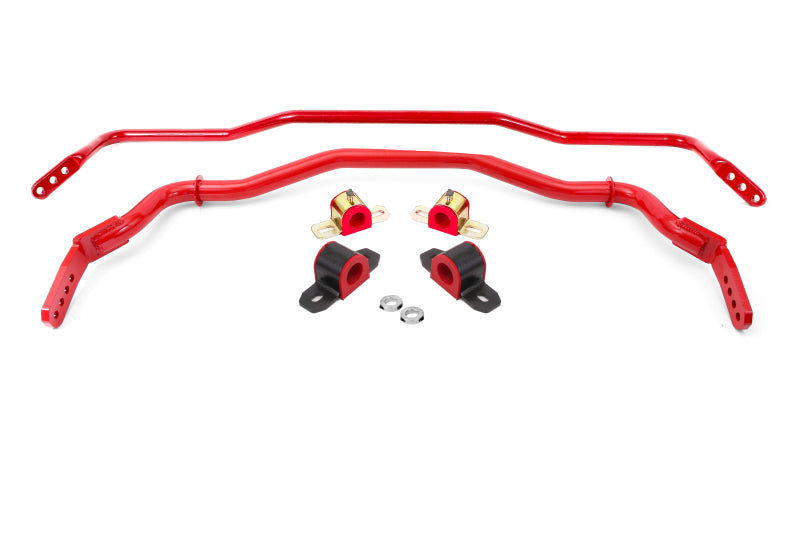 BMR Suspension SB763R BMR 15-22 S550 Mustang Sway Bar Kit with Bushings Front and Rear Red