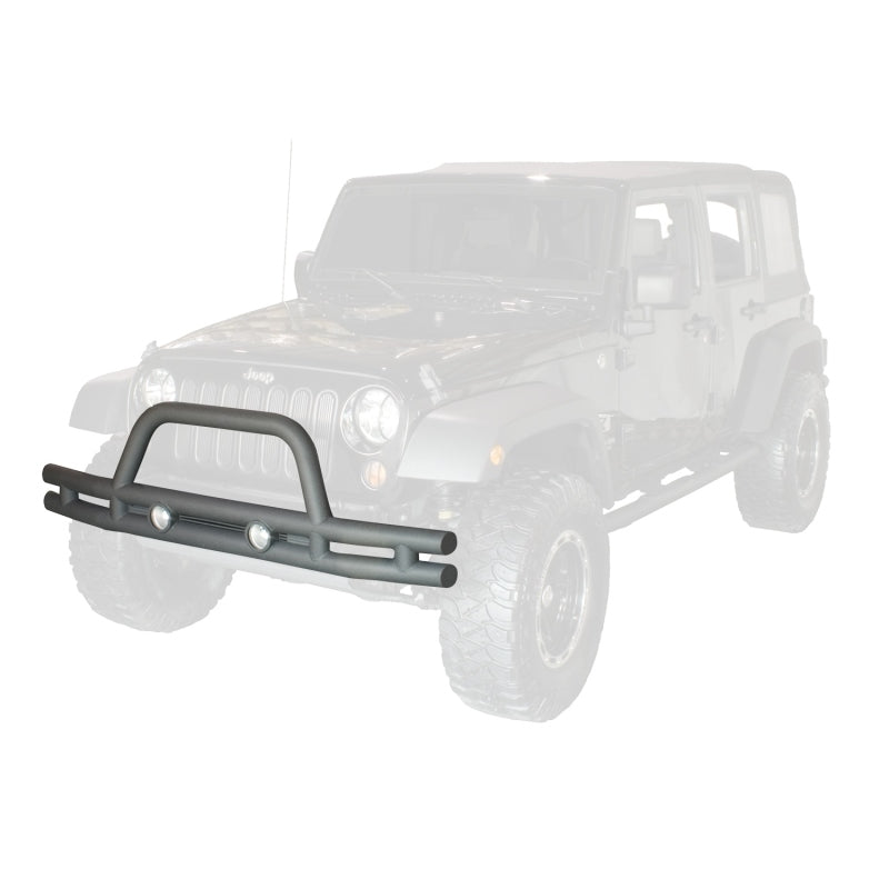 Rugged Ridge 11561.10 3in Double Tube Front Bumper 07-18 Jeep Wrangler