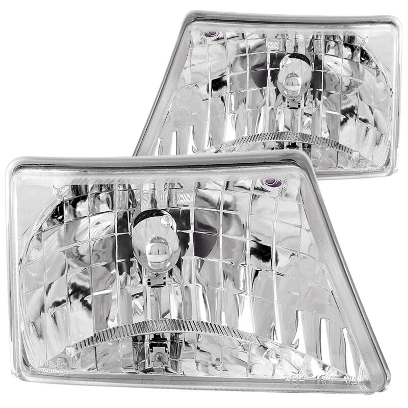 ANZO 111037 1998-2000 Ford Ranger Crystal Headlights Chrome