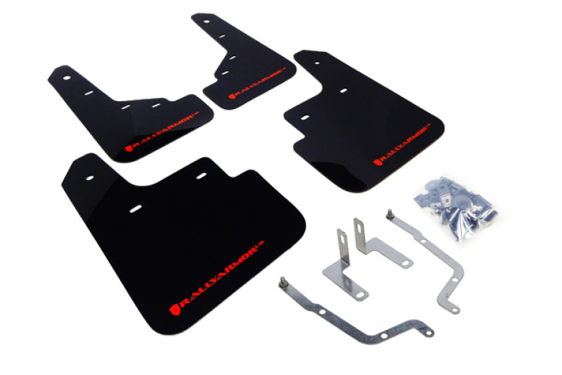 Rally Armor MF31-UR-BLK/RD 14-18 Mazda3 Black UR Mud Flap w/Red Logo