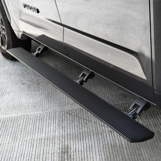 Go Rhino 20443587PC 22-23 Toyota Tundra CrewMax Cab 4dr E-BOARD E1 Electric Running Board Kit - Tex. Blk