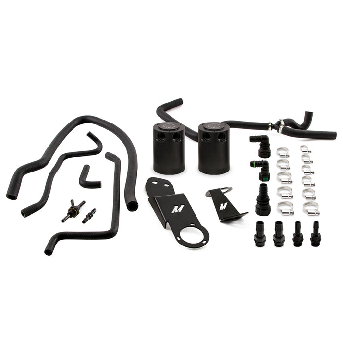 Mishimoto MMBCC-ATS4-13SBE 2013+ Cadillac ATS 2.0T Baffled Oil Catch Can Kit - Black