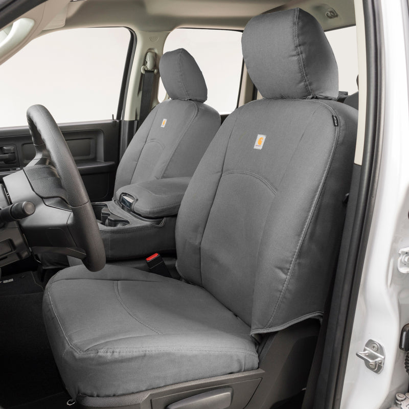 Covercraft GTC4324ABCAGY 22-24 Chevrolet Silverado Carhartt PrecisionFit Custom Front Row Seat Covers - Gravel