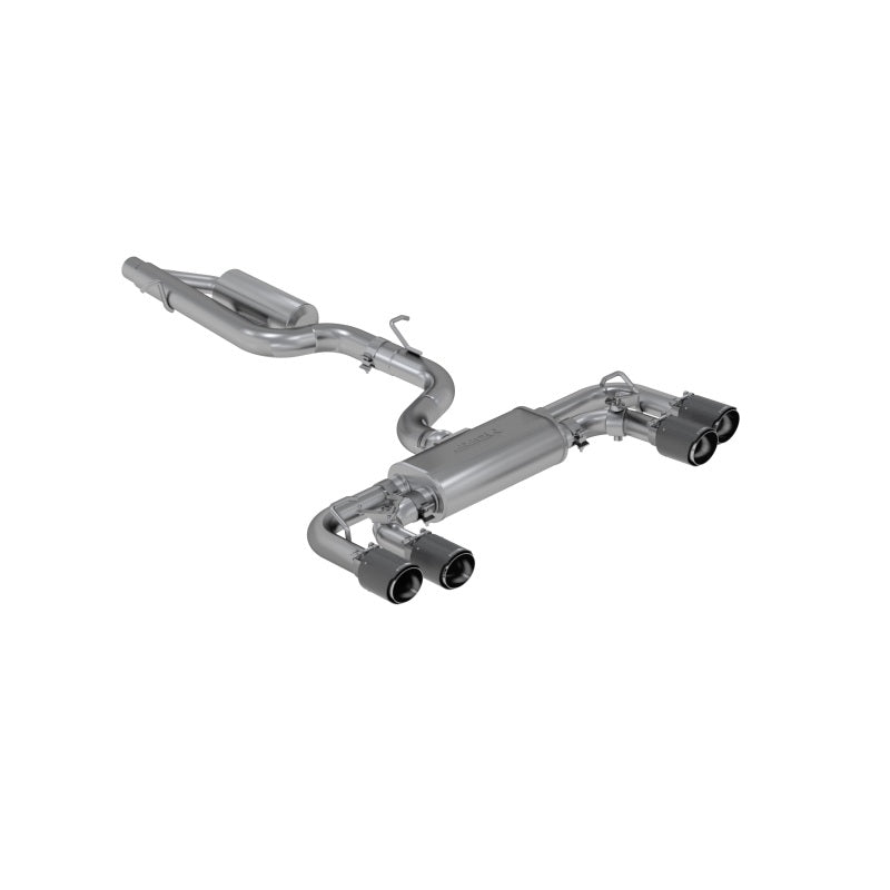 MBRP S46053CF 15-19 VW Golf R 3 in Cat Back w/ 4 in OD Quad Carbon Fiber Tips - T304