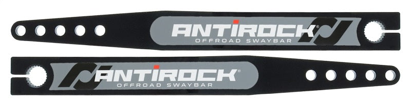 RockJock RJ-202007-105 Antirock Fabricated Steel Sway Bar Arms 20in Long 18.195in C-C 5 Holes w/ Stickers Pair