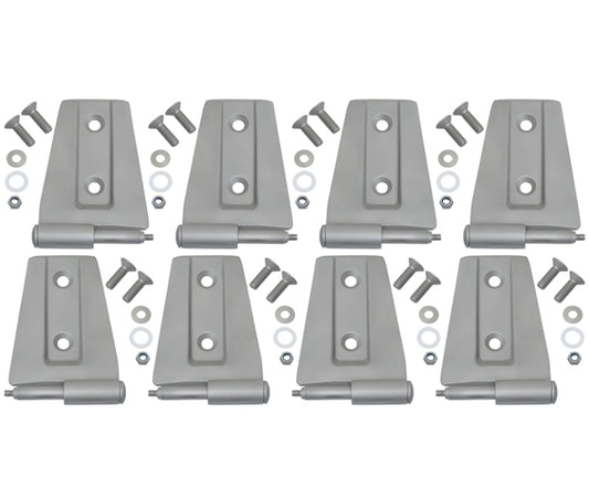 Kentrol 40576 07-18 Jeep Wrangler JK Door Hinge Set 8 Pieces 4 Door Bare Grey