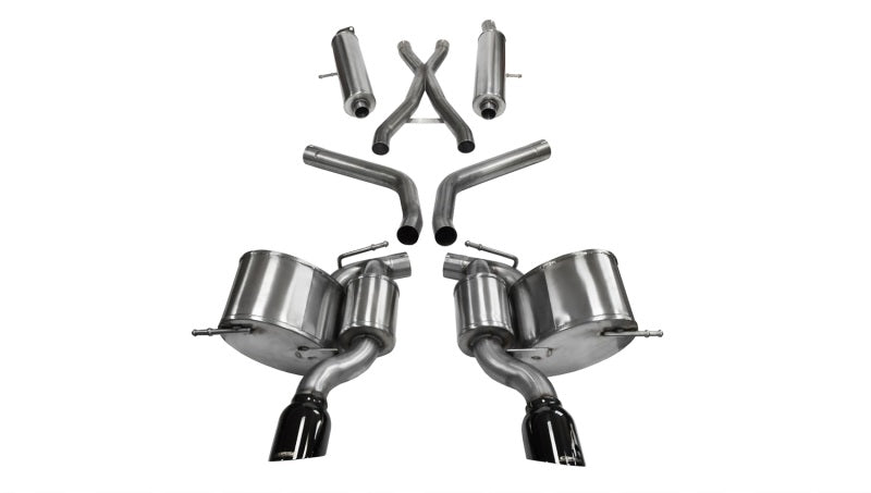 CORSA Performance 14466BLK Corsa 2012-2013 Jeep Grand Cherokee 6.4L V8 Black Sport Cat-Back Exhaust