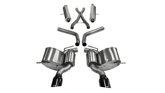 CORSA Performance 14466BLK Corsa 2012-2013 Jeep Grand Cherokee 6.4L V8 Black Sport Cat-Back Exhaust