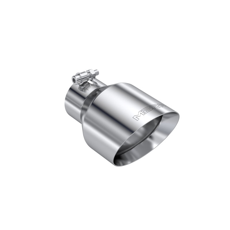 MBRP T5187 Universal T304 Stainless Steel Tip 3on ID / 5in OD Out / 8in Length Angle Cut Dual Wall