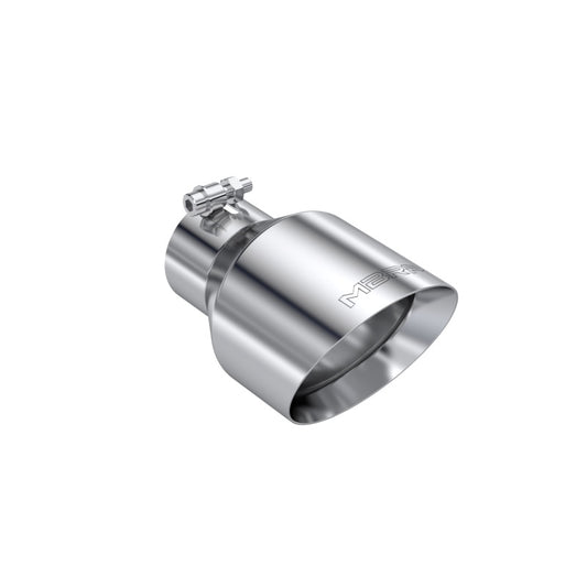 MBRP T5187 Universal T304 Stainless Steel Tip 3on ID / 5in OD Out / 8in Length Angle Cut Dual Wall