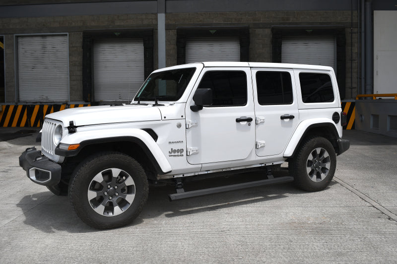 Go Rhino 20450674PC RealTruck 18-24 Jeep Wrangler 4dr VoltStep Electric Running Board Kit (Drilling Req.) - Tex. Blk