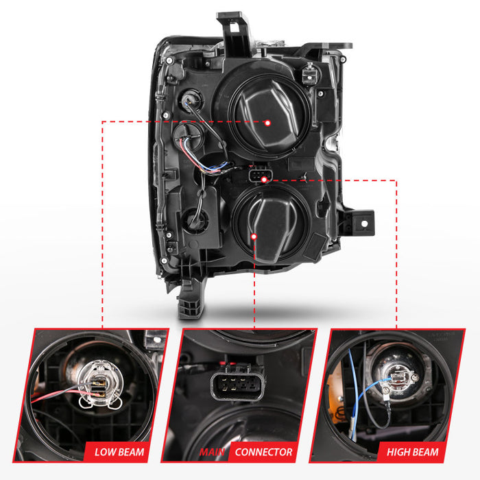 ANZO 111360 ANZ LED/Projector Headlights