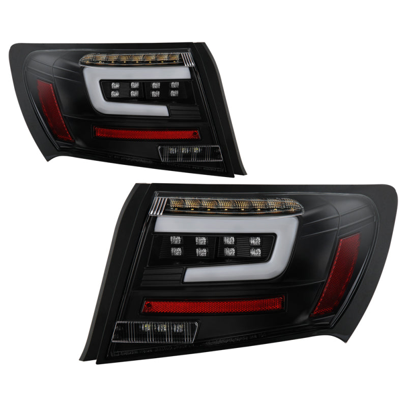 SPYDER 5087966 Spyder 08-11 Subaru Impreza WRX 4DR LED Tail Lights - Black ALT-YD-SI084D-LED-BK