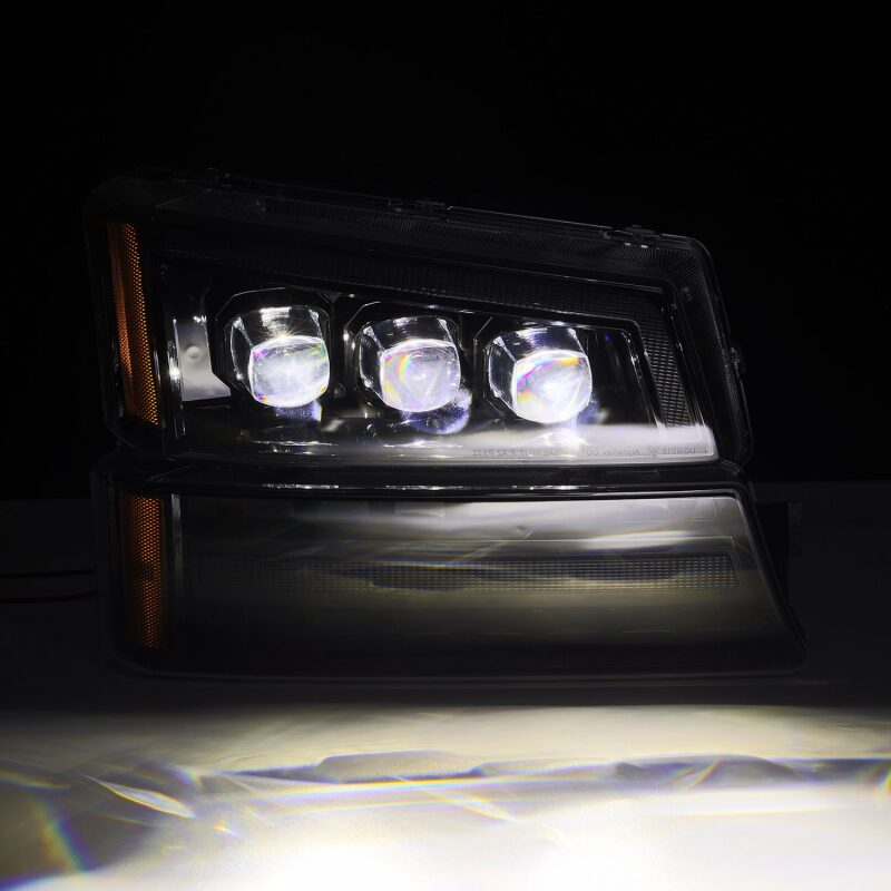 AlphaRex 880254 03-06 Chevy Silverado 1500/2500HD/3500HD/Avalanche Alpha-Black NOVA LED Proj Headlights