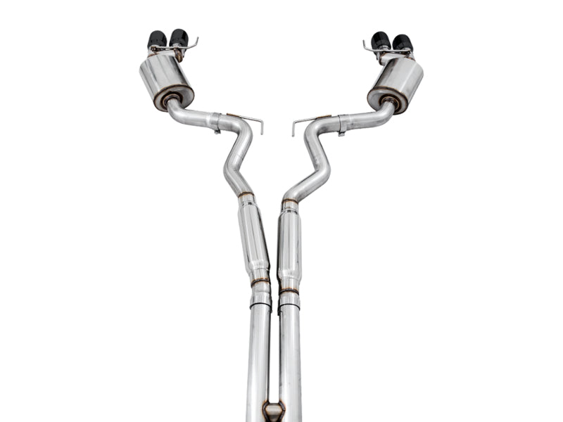 AWE Tuning 3015-43106 2018+ Ford Mustang GT (S550) Cat-back Exhaust - Touring Edition (Quad Diamond Black Tips)