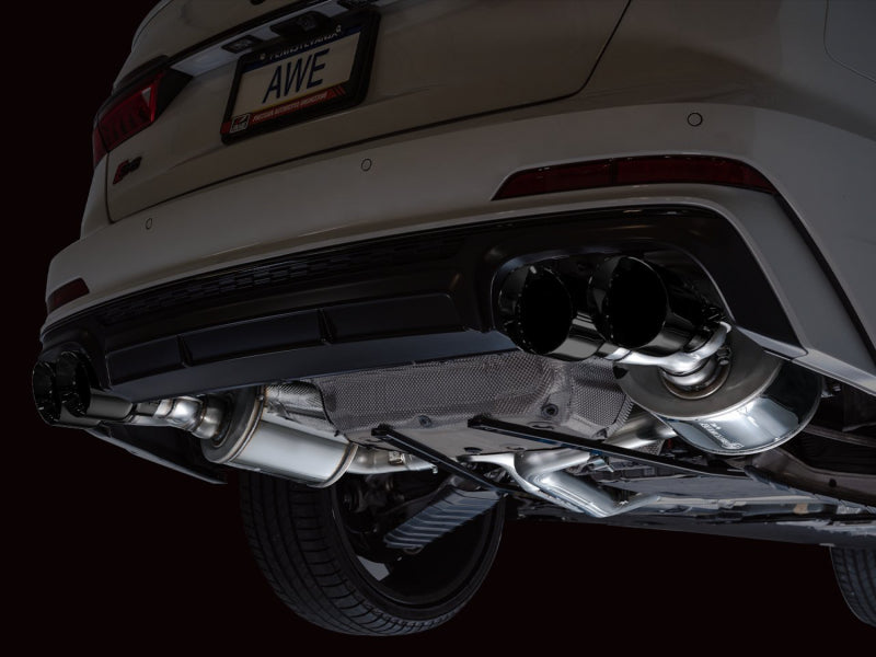 AWE Tuning 3015-43107 19-23 Audi C8 S6/S7 2.9T V6 AWD Touring Edition Exhaust - Diamond Black Tips