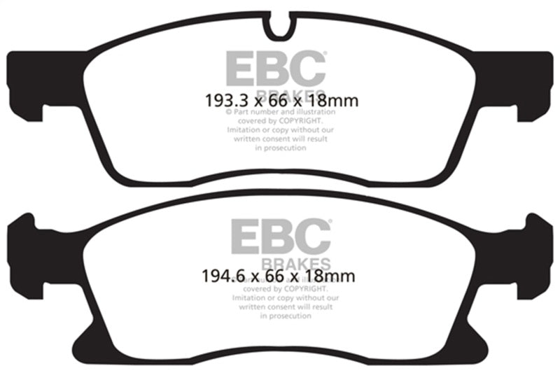 EBC DP41871R 11+ Dodge Durango 3.6 Yellowstuff Front Brake Pads