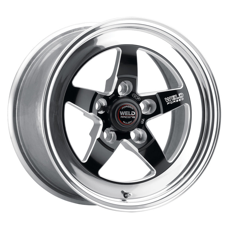 Weld 71MB-510B75A S71 15x10 / 5x4.75 BP / 7.5in. BS Black Wheel (Medium Pad) - Non-Beadlock