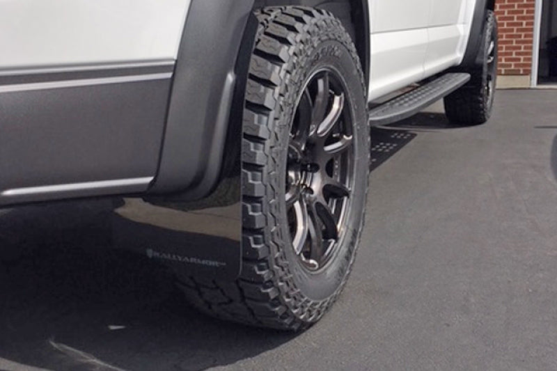Rally Armor MF53-UR-BLK/WH 17-20 Ford F-150 Raptor Gen 2 Black UR Mud Flap w/White Logo