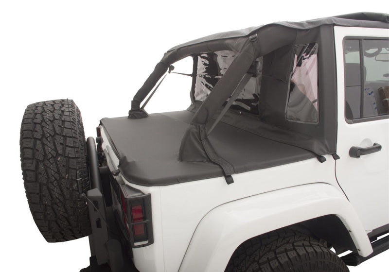 Rampage 990135 2007-2018 Jeep Wrangler(JK) Unlimited 4-Door Trailview Tonneau Top - Black Diamond
