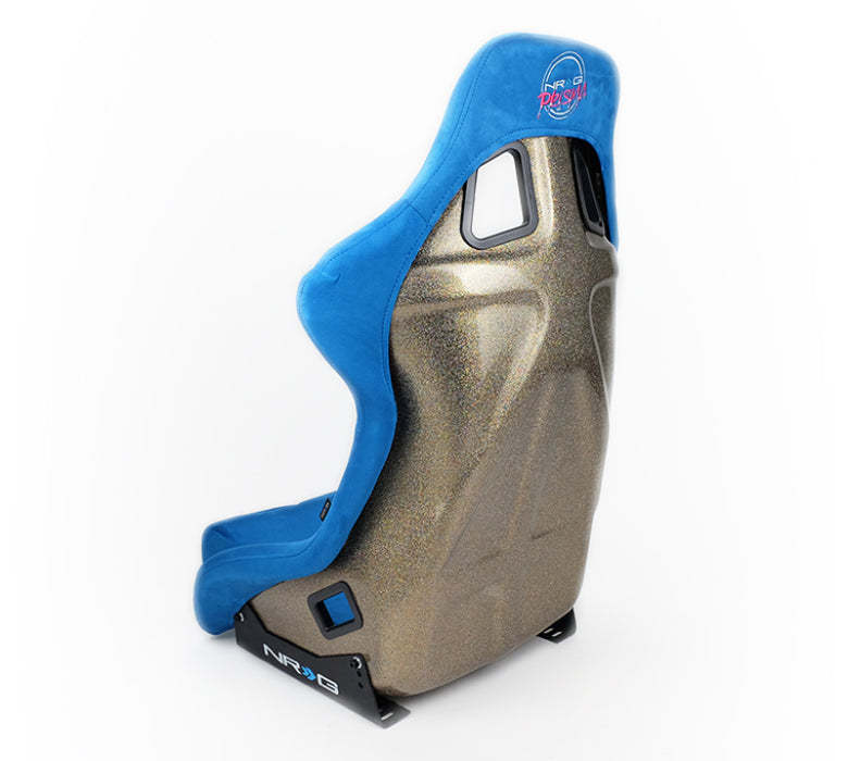 NRG FRP-302BL-ULTRA FRP Bucket Seat ULTRA Edition - Large (Blue Alcantara/Gold Glitter Back)